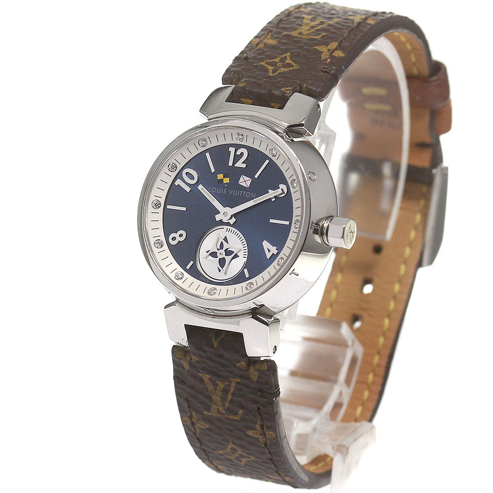 LOUIS VUITTON Tambour Q12MP blue Dial Quartz Ladies Watch_830154