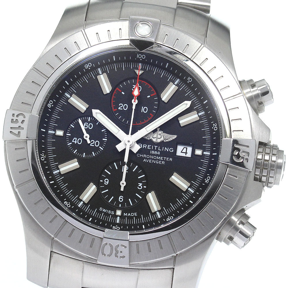 BREITLING Super Avenger Chronograph 48 A13375 black Dial Automatic Men's_830159