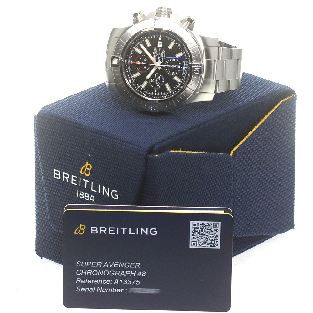 BREITLING Super Avenger Chronograph 48 A13375 black Dial Automatic Men's_830159
