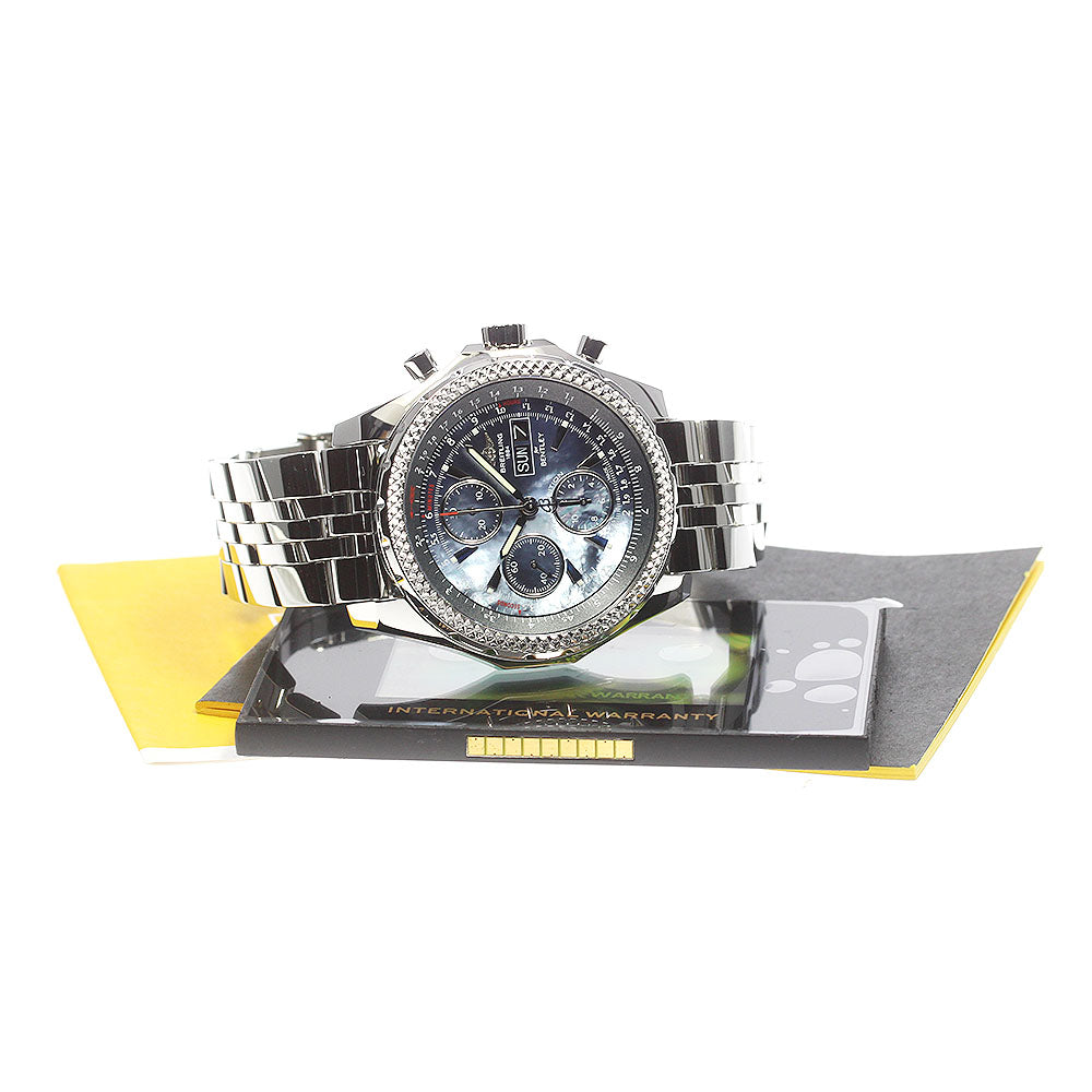 BREITLING bentley gt special edition A13362 Chronograph day date Blue shell Dial Automatic Men's Watch_830214
