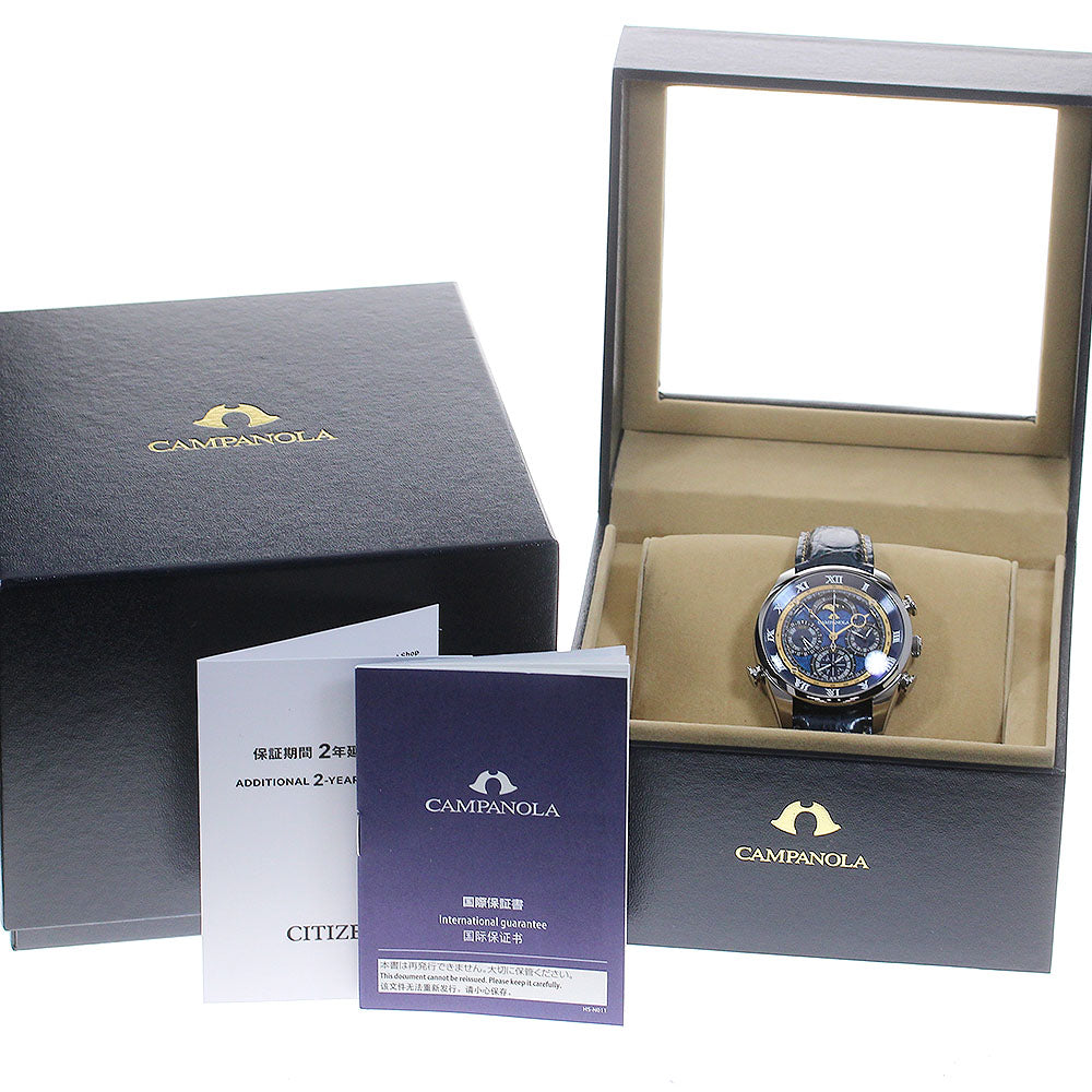 CITIZEN Campanola Grand Complication 20th Anniversary AH4086-13L Blue Wave Navy Dial Quartz Men's Watch_830268