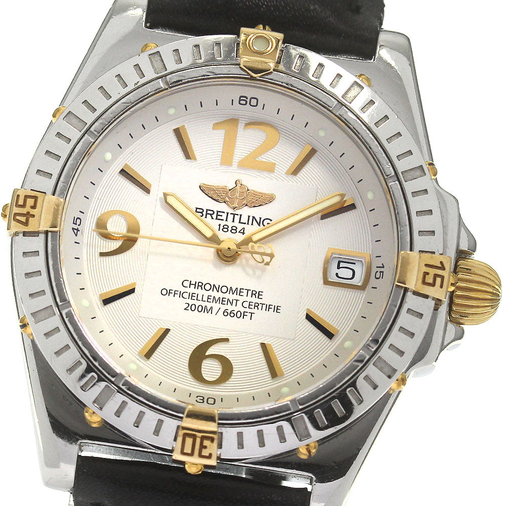 BREITLING Callisto B77346 Date Silver Dial Quartz Boy's Watch_830413