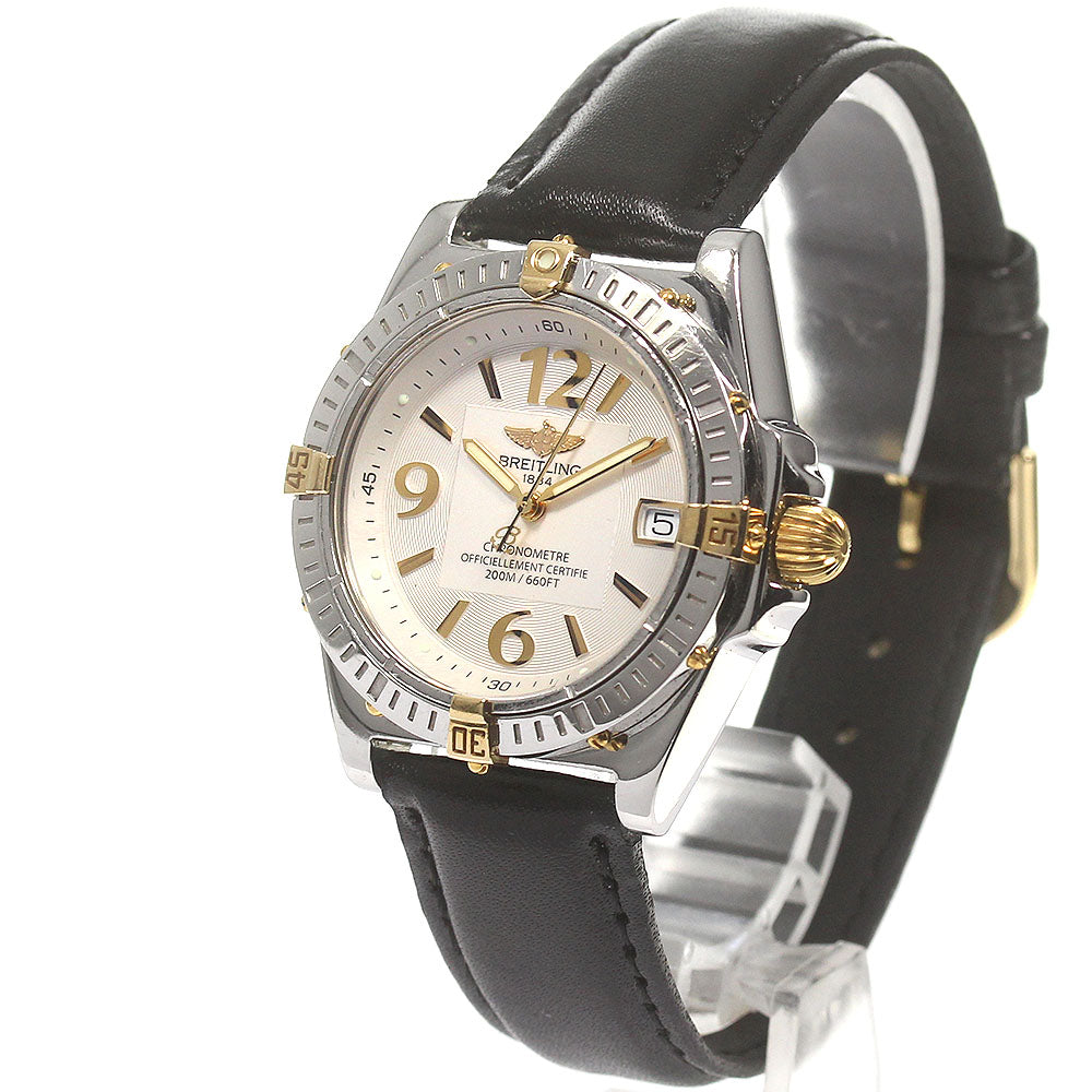 BREITLING Callisto B77346 Date Silver Dial Quartz Boy's Watch_830413