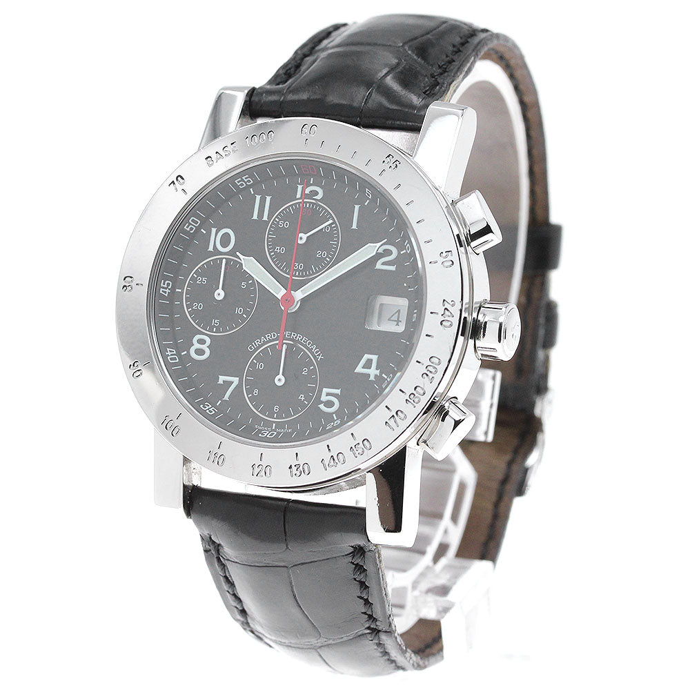 GIRARD PERREGAUX Gold Plated7000 7000 Chronograph Date black Dial Automatic Men's Watch_830418