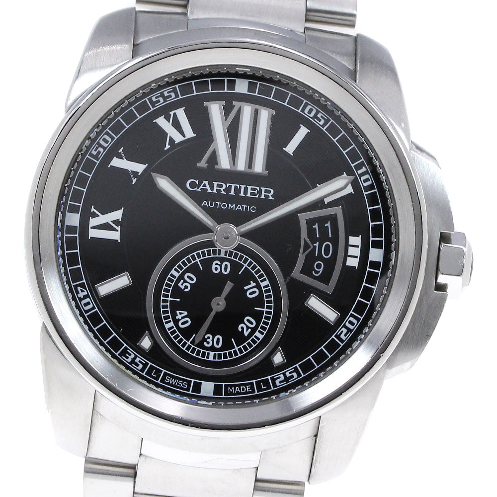 CARTIER Calibre de Cartier W7100016 Date black Dial Automatic Men's Watch_830452