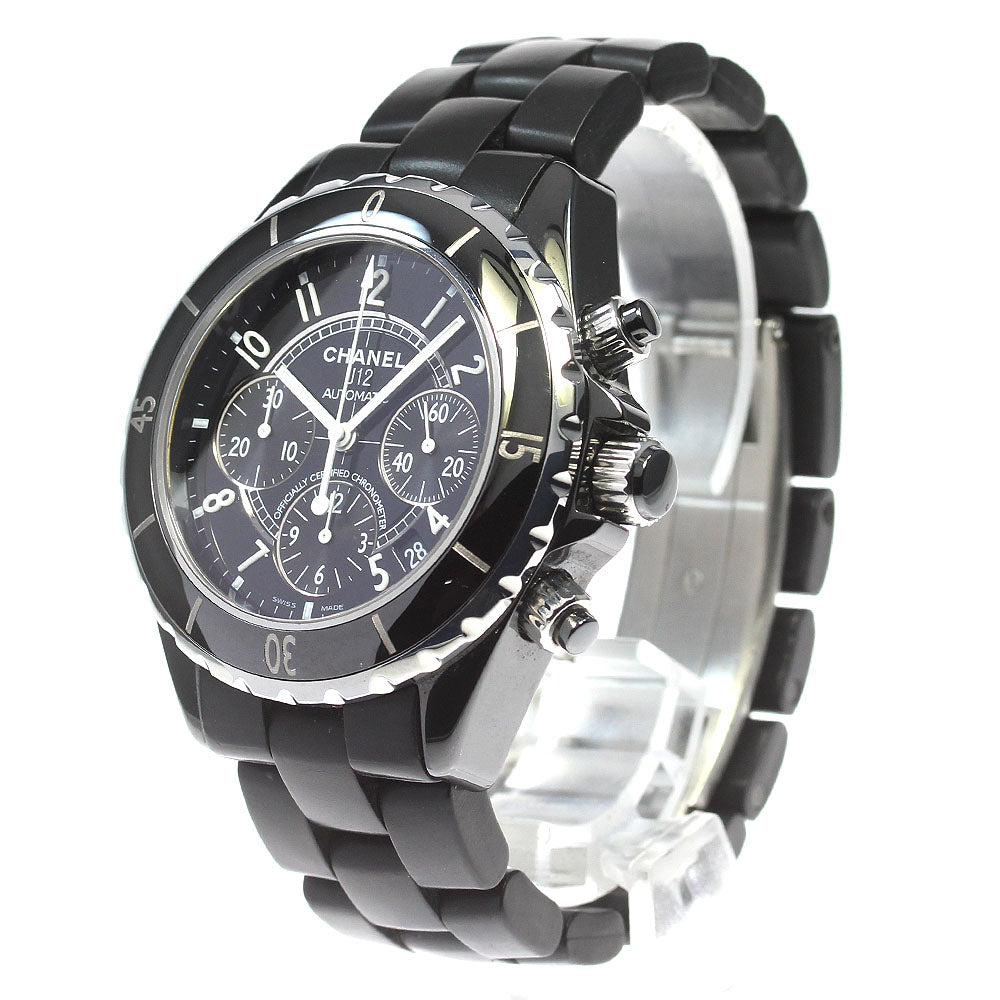 CHANEL J12 H0939 Black ceramic chronograph black Dial AT Men's Watch_830457
