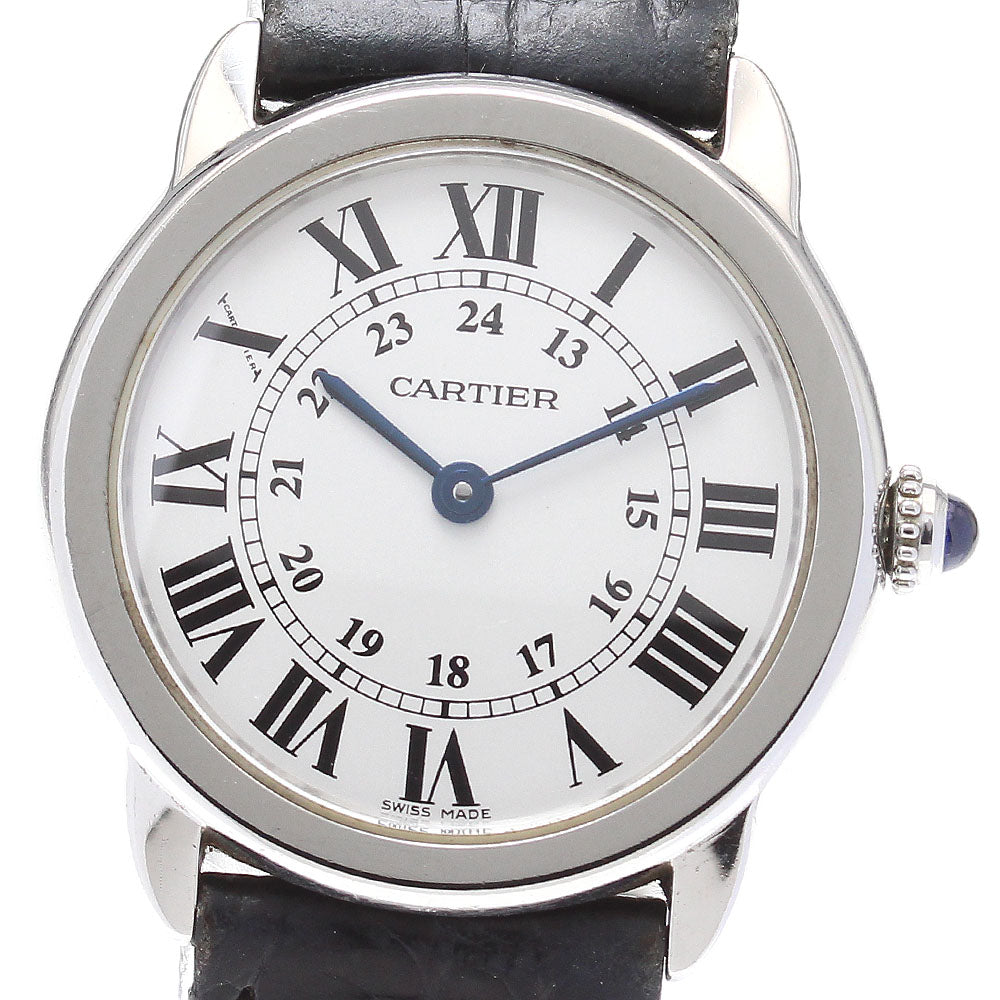 CARTIER Ronde Solo SM W6700155 Silver Dial Quartz Ladies Watch_830474