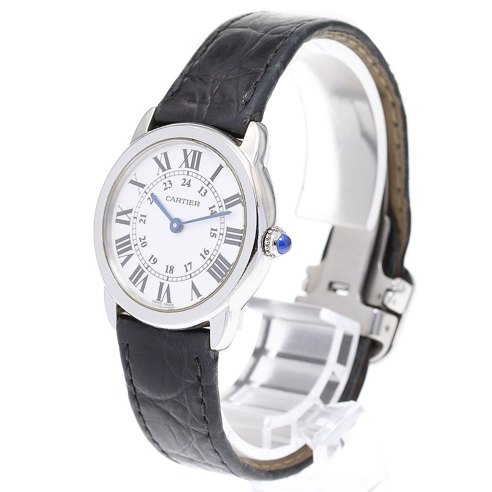 CARTIER Ronde Solo SM W6700155 Silver Dial Quartz Ladies Watch_830474