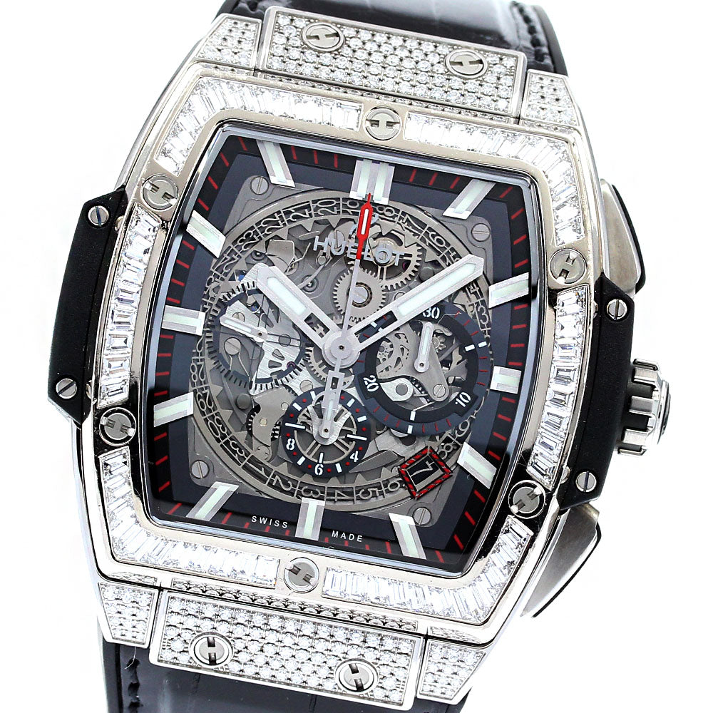 HUBLOT Spirit of Big Bang 601.NX.0173.LR.0904 Titanium Baguette Diamonds skeleton Dial Automatic Men's Watch_830502