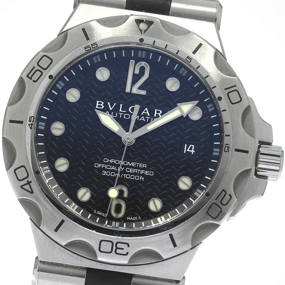 BVLGARI Diagono Scuba Aqua DP42SSD Date black Dial Automatic Men's Watch_830544