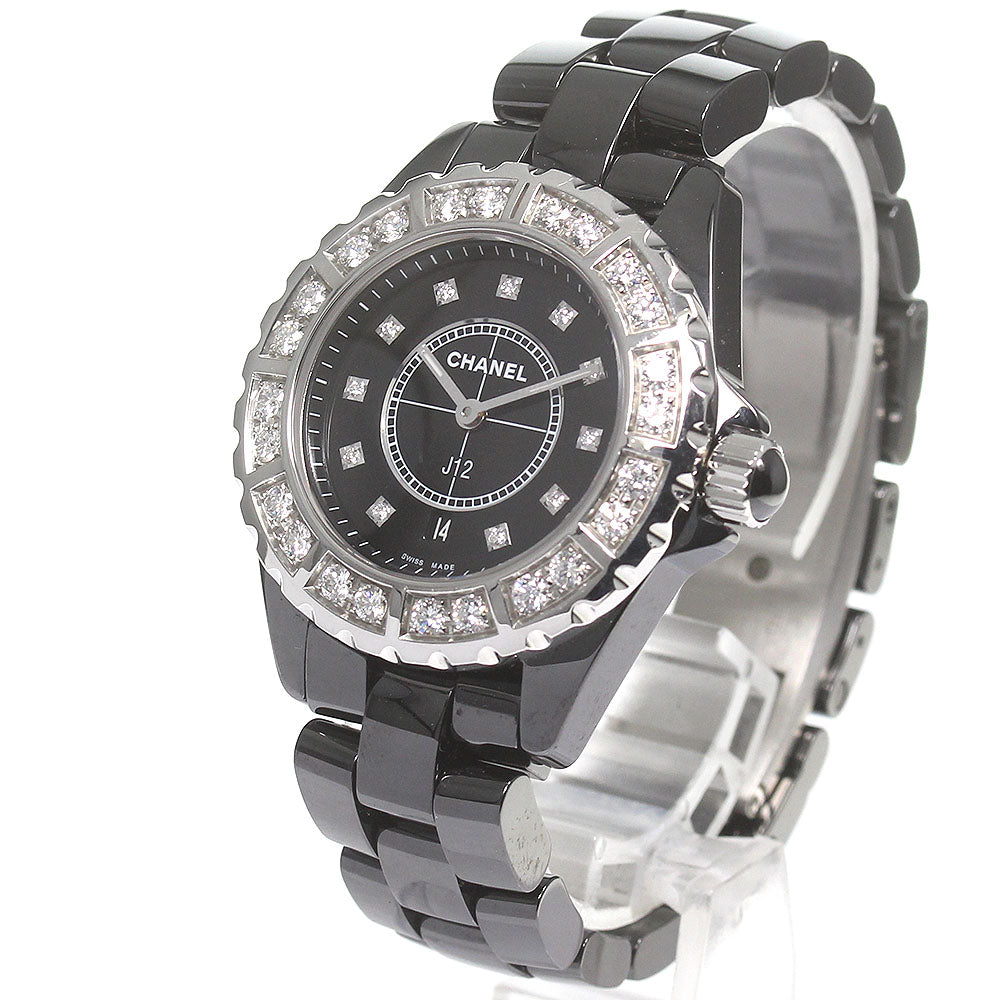 CHANEL J12 H2427 11P large diamond black Dial Quartz Ladies Watch_830558