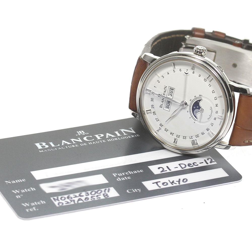 Blancpain Villeret 6263 Moon phase White Dial Automatic Men's Watch_830602
