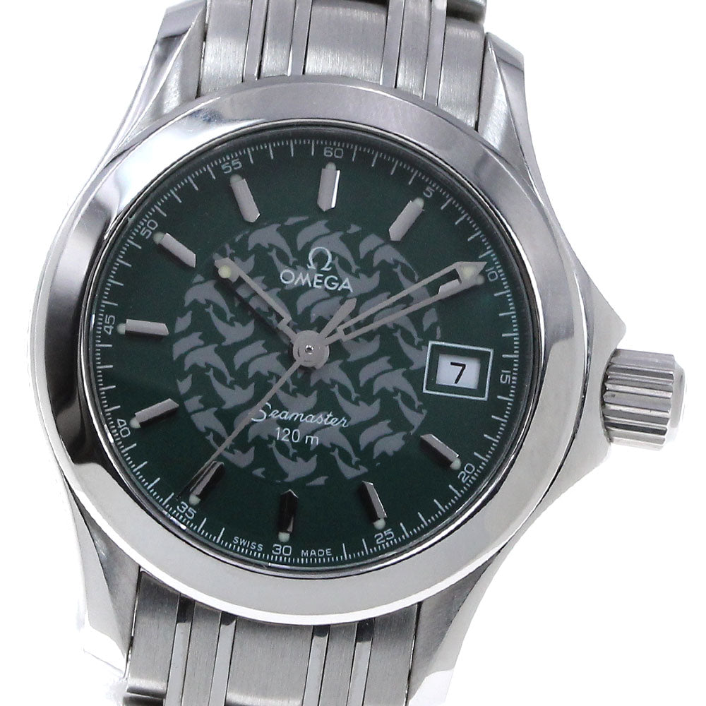 OMEGA Seamaster120 Jack Mayol 2586.70 green Dial Quartz Ladies Watch_830605