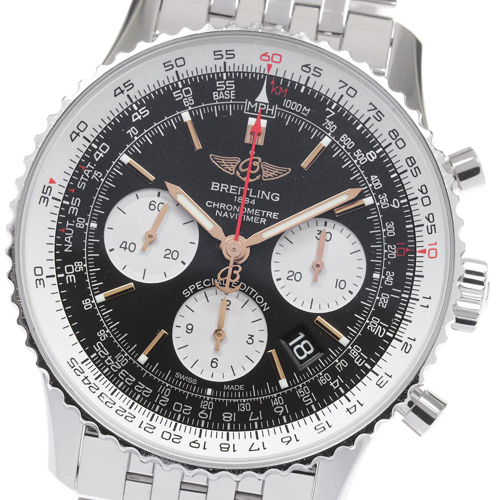 BREITLING Navitimer01 AB0121 Chronograph Black / Silver Dial Automatic Men's Watch_830609