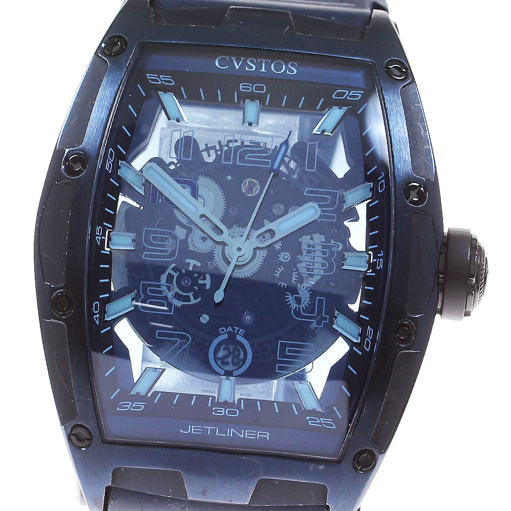 CVSTOS Challenge Jetliner CVT-JET2-SL-10TH-BL 10th Anniversary skeleton Dial Automatic Men's Watch_830614