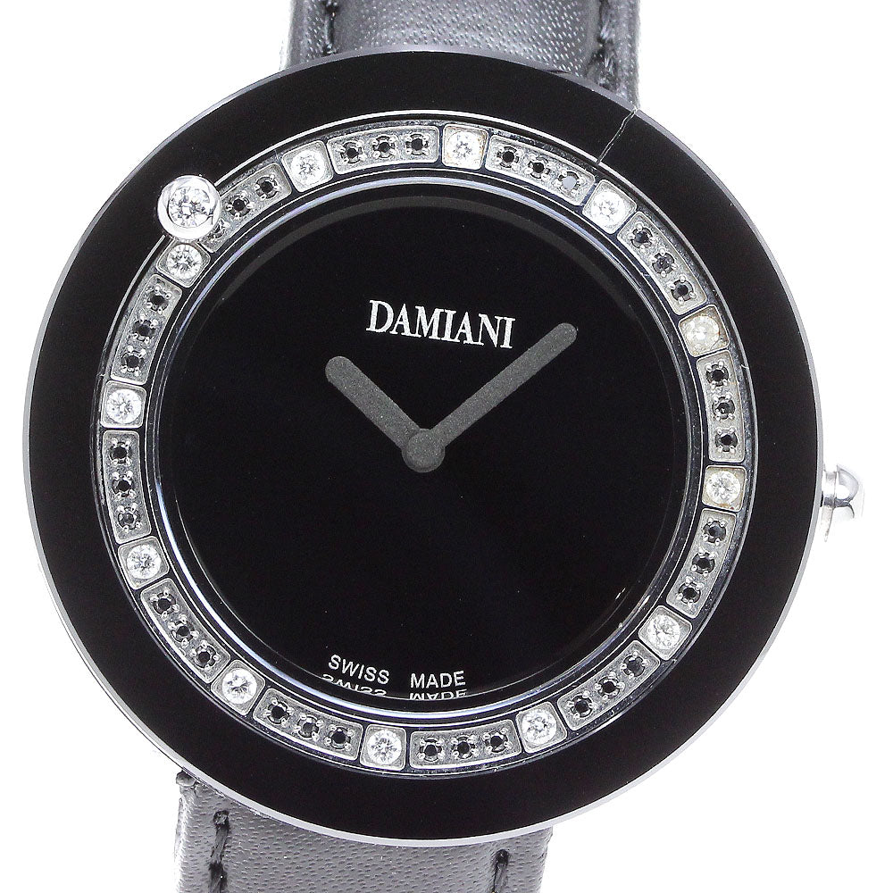Damiani Belle epoch BCLSDB37 Diamond Bezel black Dial Quartz Men's Watch_830616