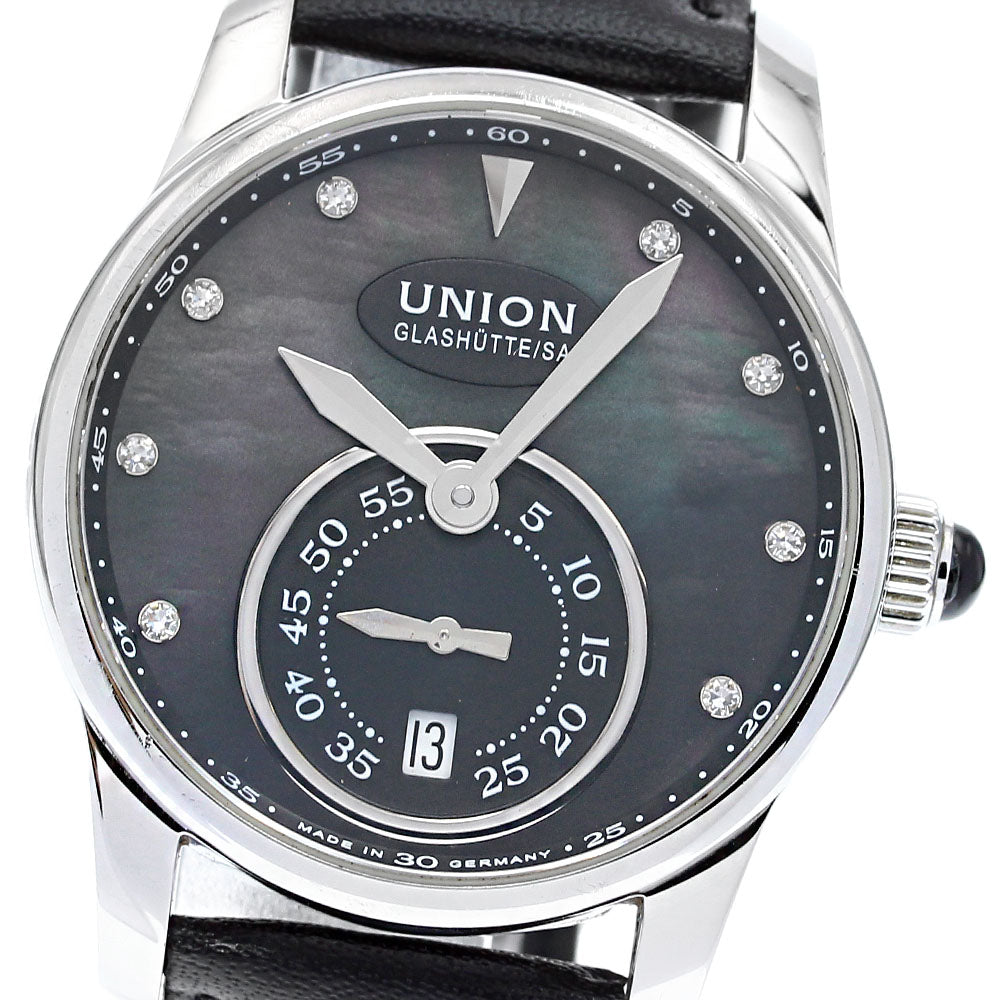 UNION GLASHUTTE D004.228A 8P Diamond Small Second Black shell Dial Automatic Men's Watch_830679