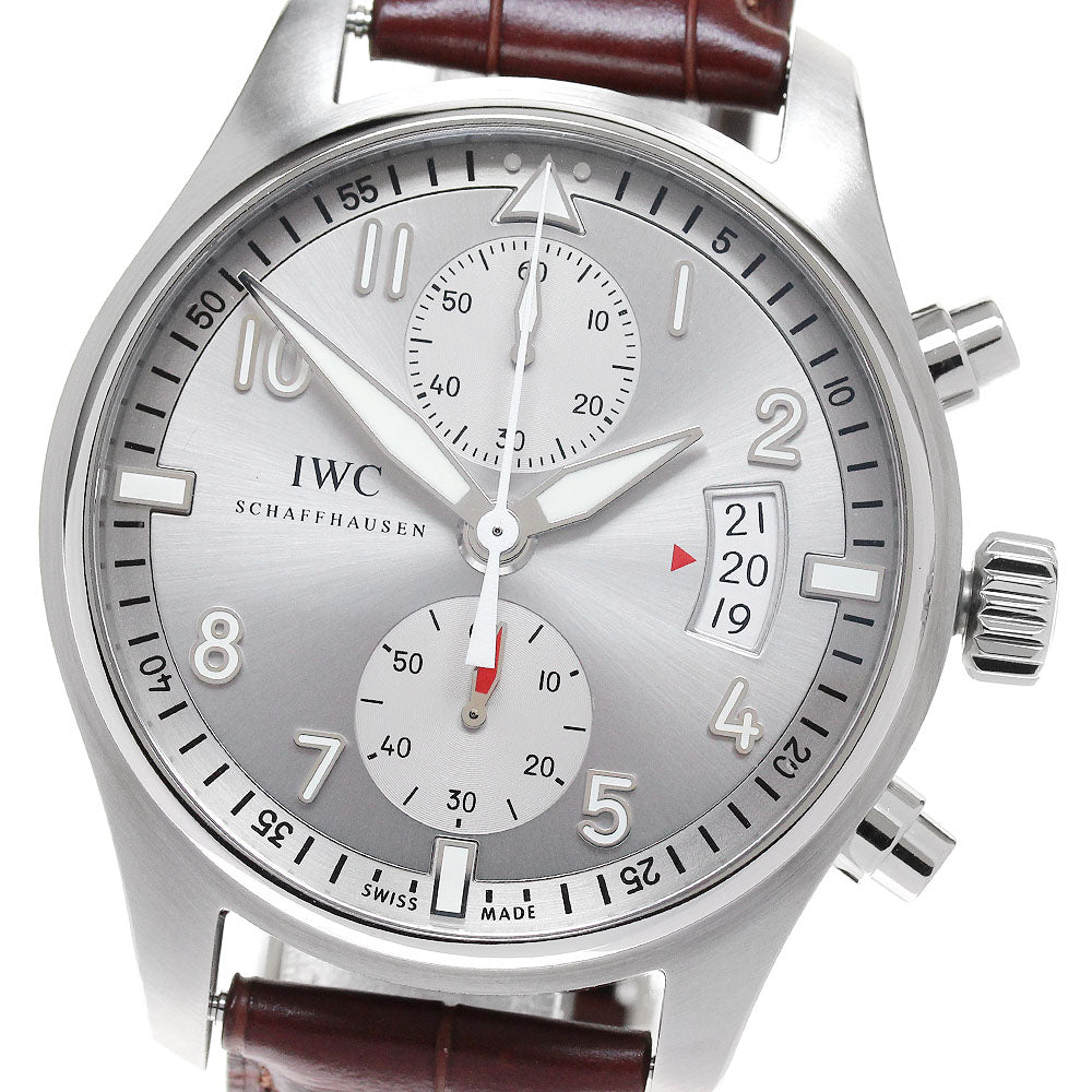 IWC SCHAFFHAUSEN Pilot's watch Ju Air IW387809 Chronograph Silver Dial Automatic Men's Watch_830713