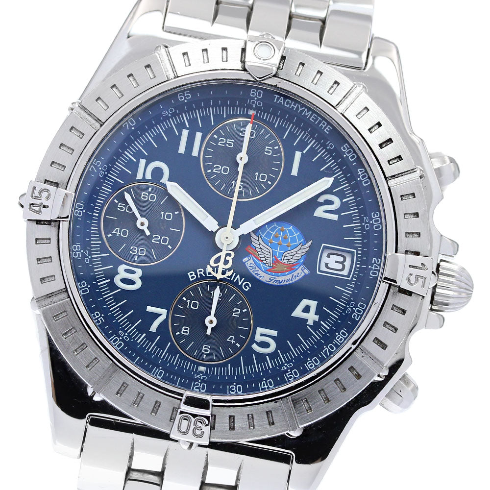 BREITLING Chronomat Blue Impulse A13353 Navy Dial Automatic Men's Watch_830738