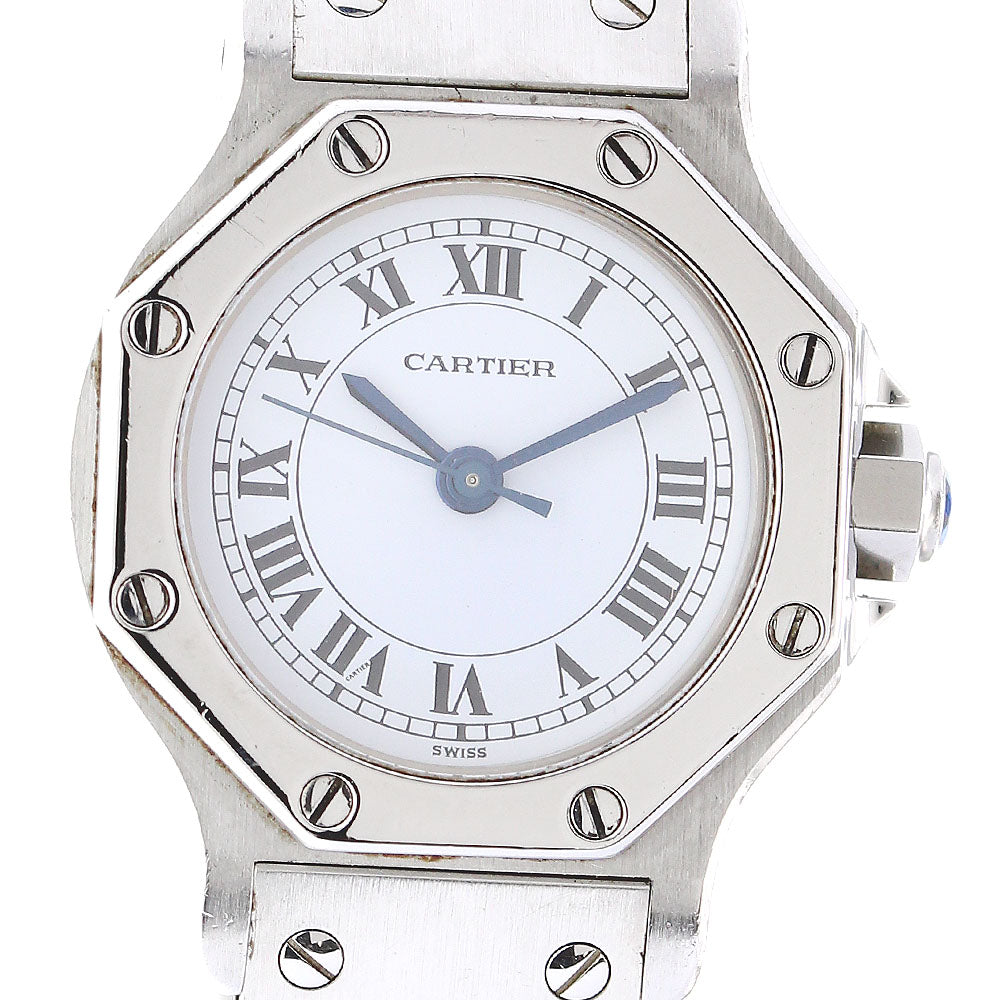 CARTIER Santos Octagon SM white Dial Automatic Ladies Watch_830908