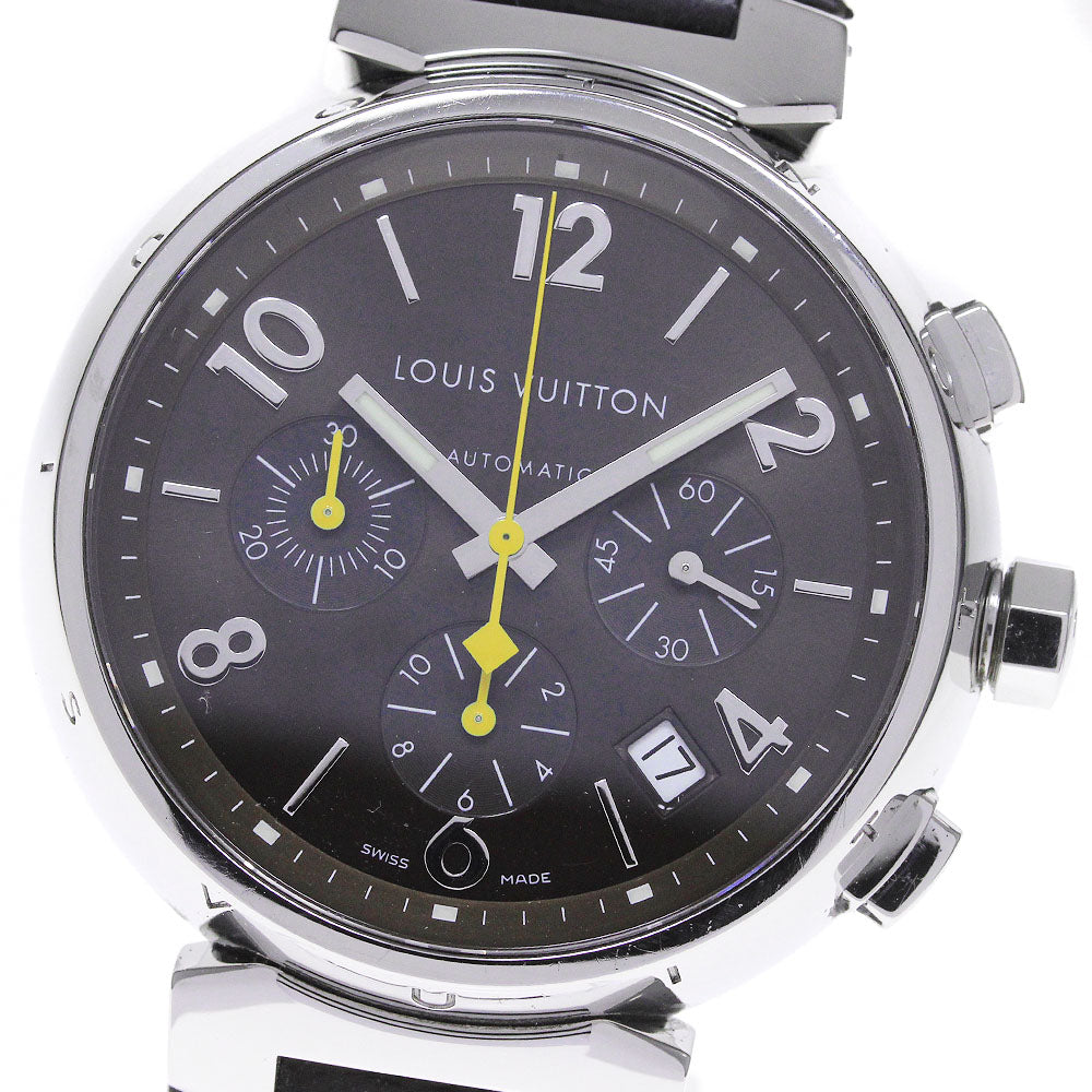 LOUIS VUITTON Tambour Q1121 Chronograph Brown Dial Automatic Men's Watch_830927