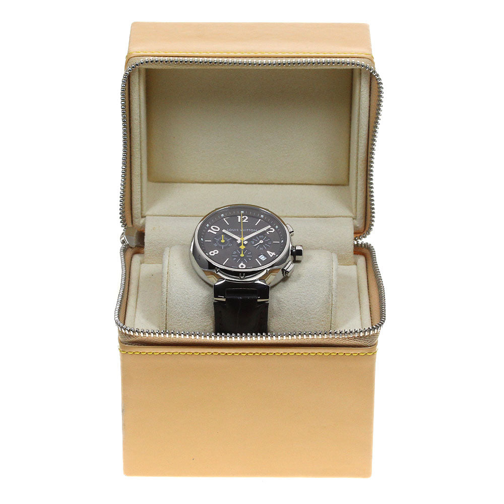 LOUIS VUITTON Tambour Q1121 Chronograph Brown Dial Automatic Men's Watch_830927