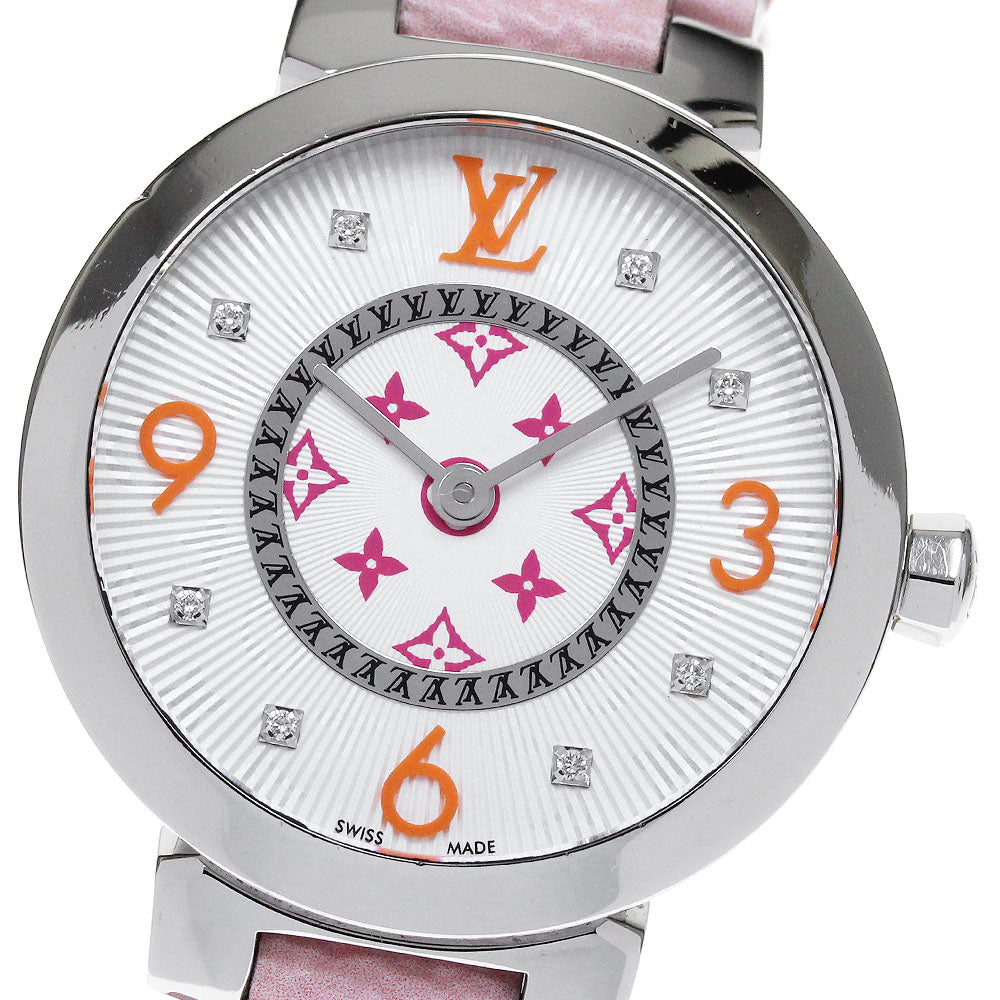 LOUIS VUITTON Tambour Slim MM QA146 8P diamond Quartz Ladies Watch_830997