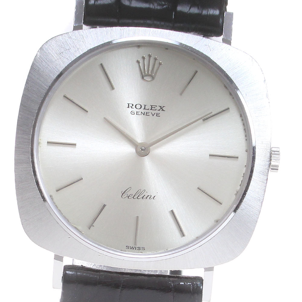 ROLEX Cellini 3747 K18WG Cal.1600 Silver Dial Hand Winding Men's Watch_831005
