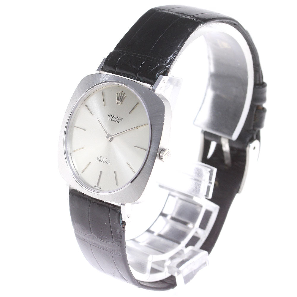 ROLEX Cellini 3747 K18WG Cal.1600 Silver Dial Hand Winding Men's Watch_831005