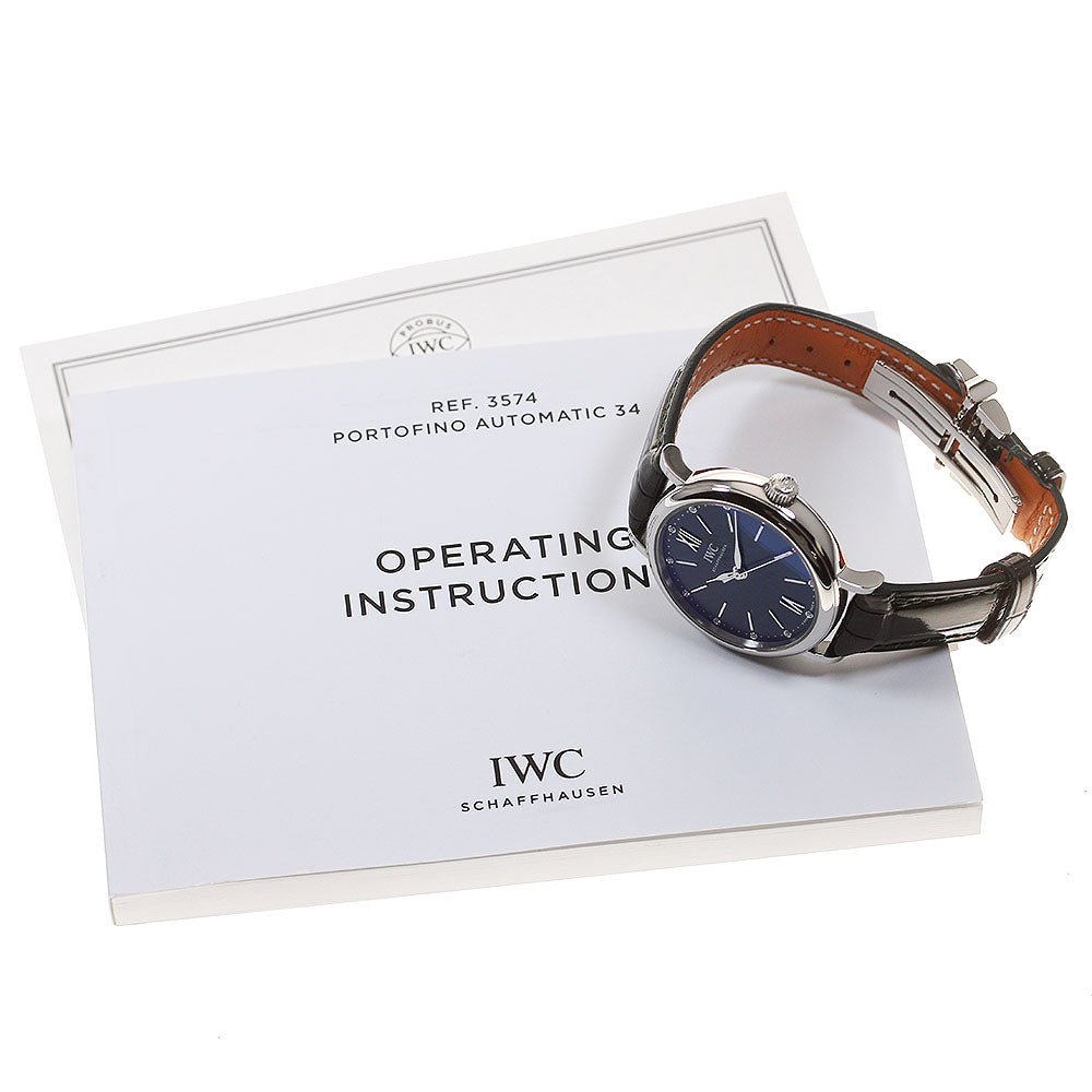 IWC SCHAFFHAUSEN Portofino Automatic 34 IW357405 12P diamond green Dial Automatic Ladies Watch_831027