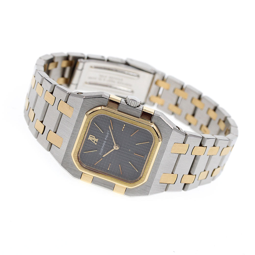 AUDEMARS PIGUET Royal oak Square YG 2tone Gray Dial Quartz Ladies Watch_831137