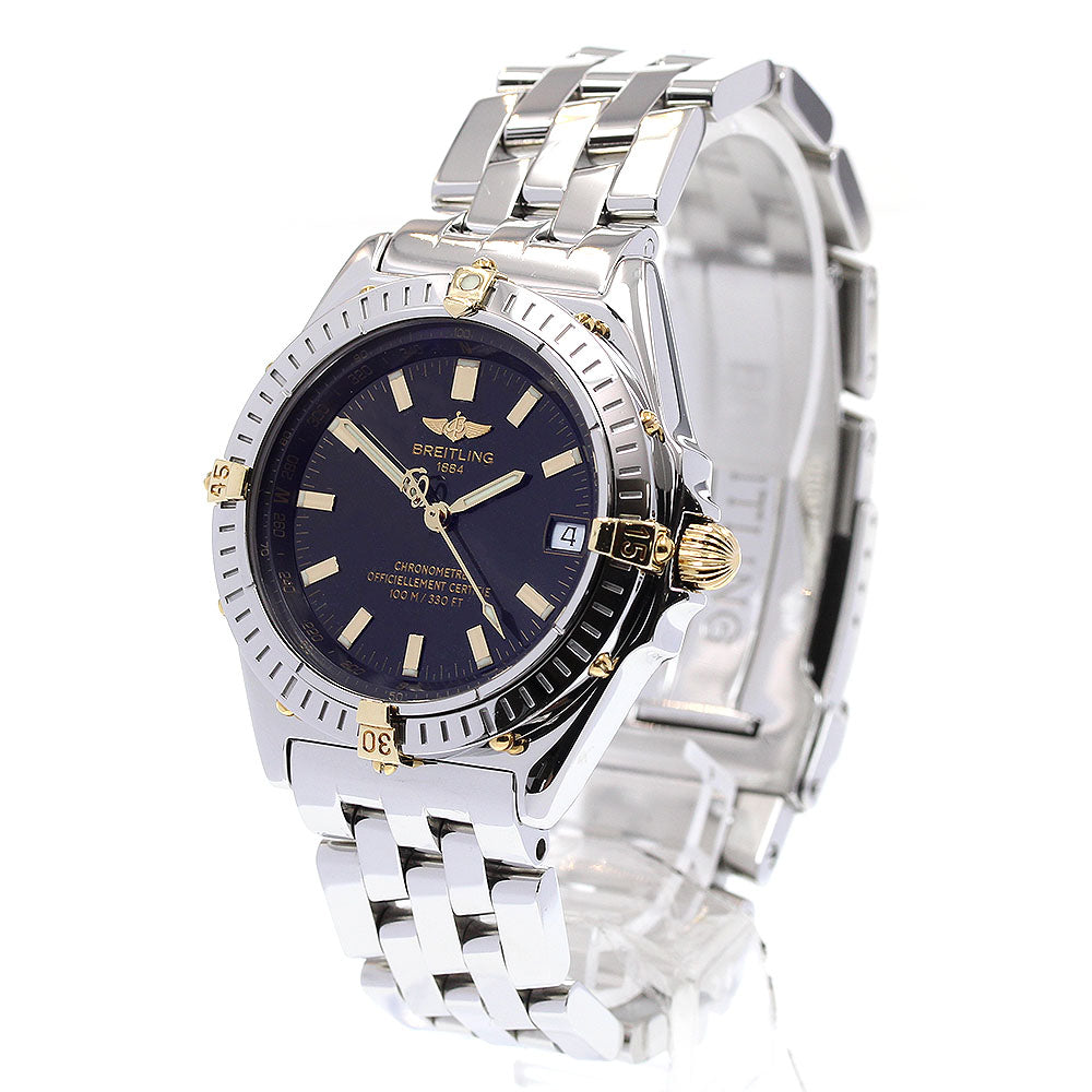 BREITLING Wings B10350 Date black Dial Automatic Boy's Watch_831167