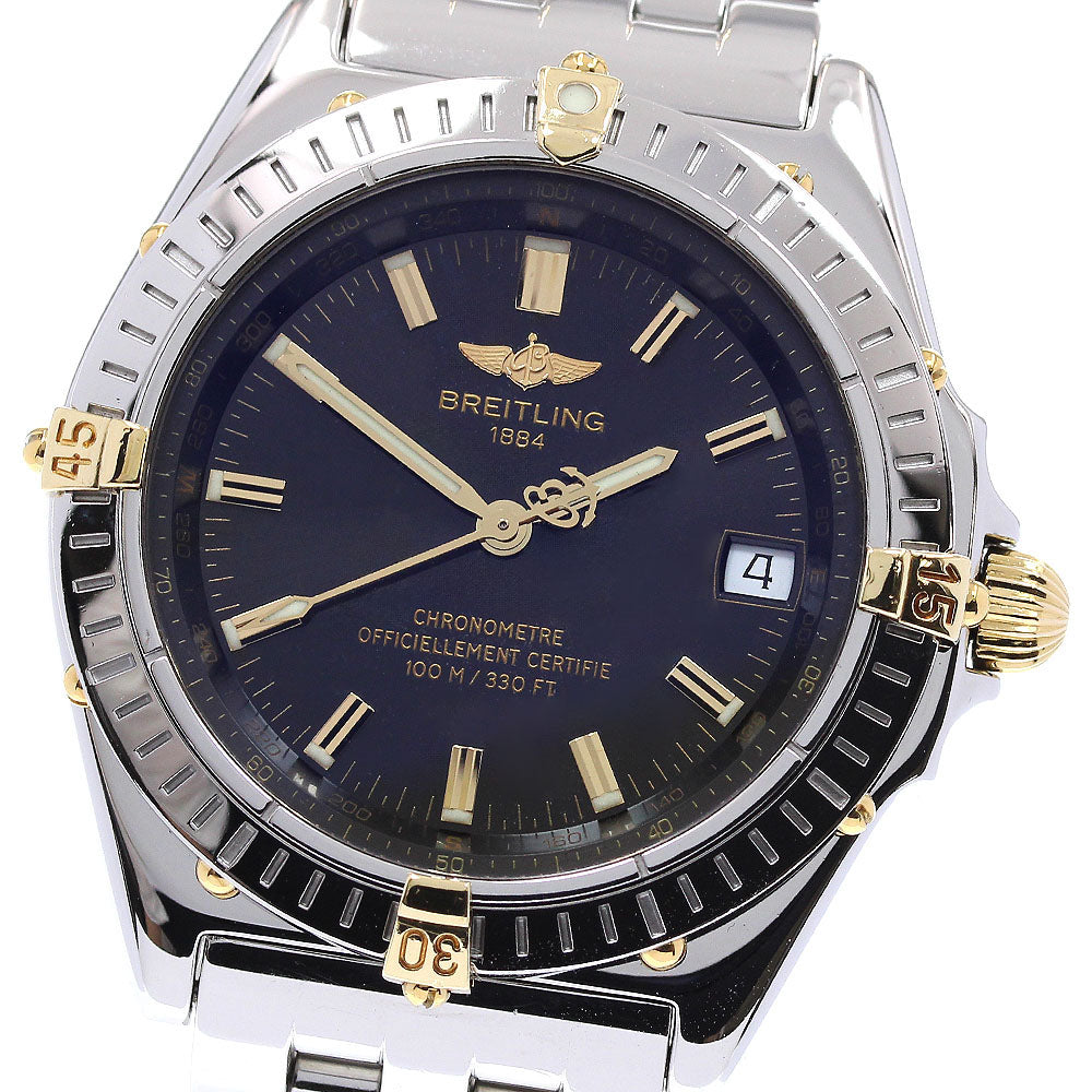 BREITLING Wings B10350 Date black Dial Automatic Boy's Watch_831167