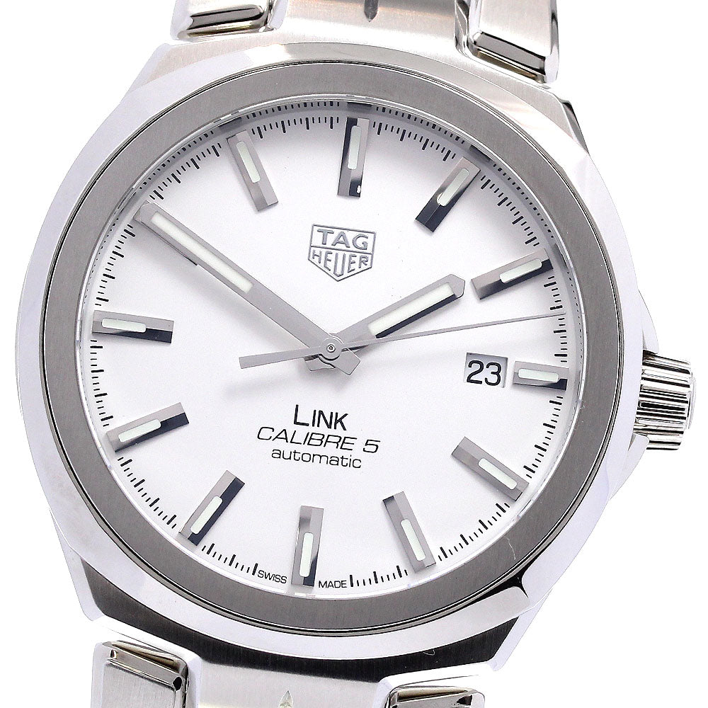 TAG HEUER Link caliber 5 WBC2111 Date Silver Dial Automatic Men's Watch_831173
