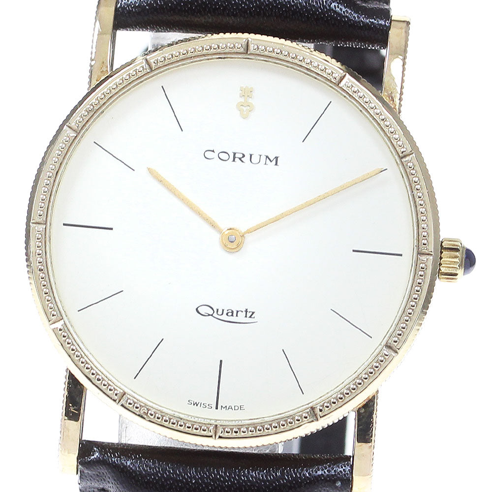 CORUM 31.255.35 Round SV925 Beige Dial Quartz Men's Watch_831188