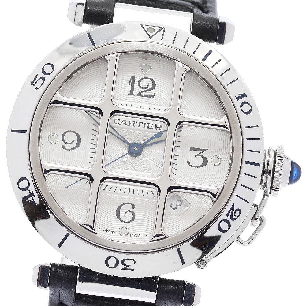 CARTIER Pasha grid 38mm W3104055 Date Silver Dial Automatic Men's Watch_831216