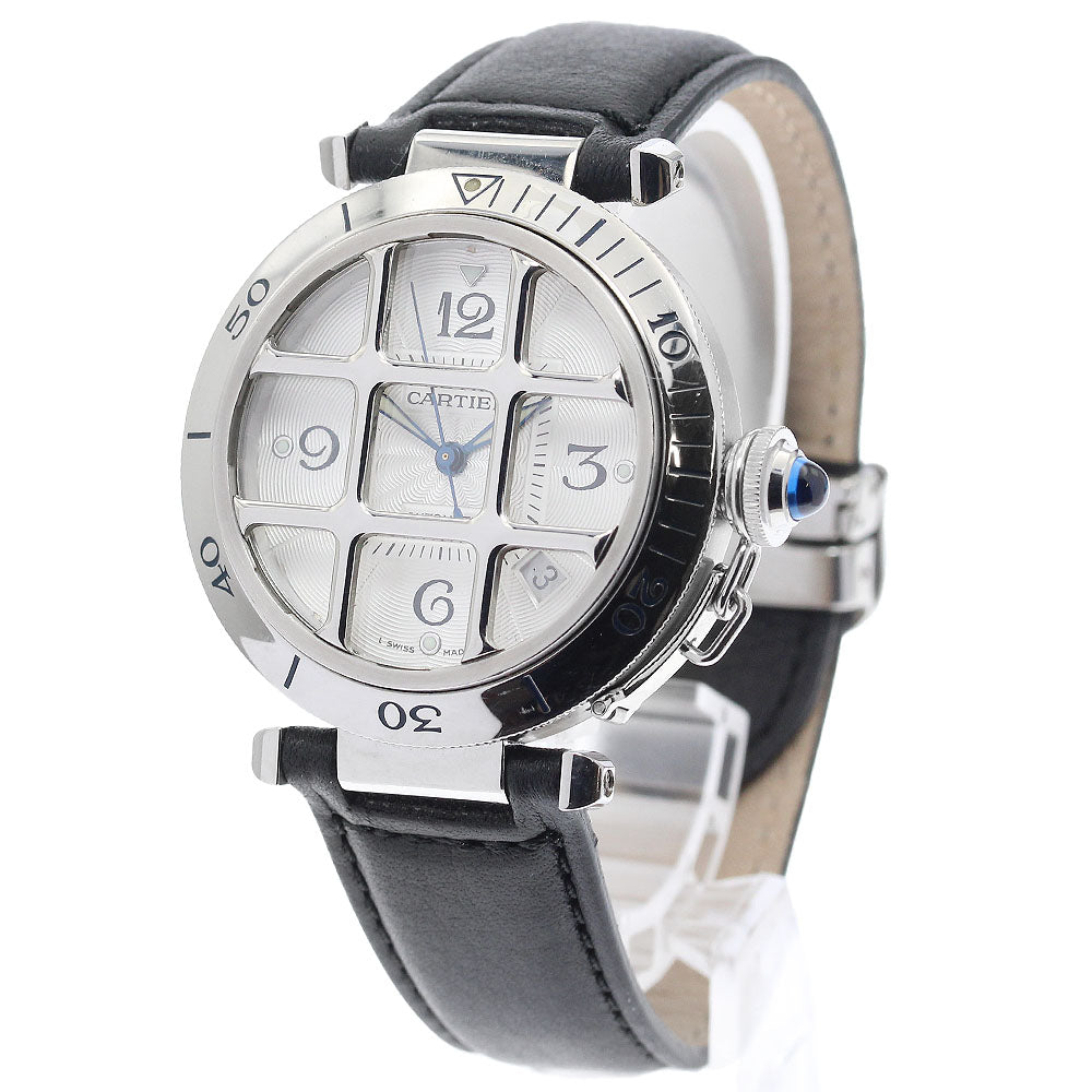CARTIER Pasha grid 38mm W3104055 Date Silver Dial Automatic Men's Watch_831216