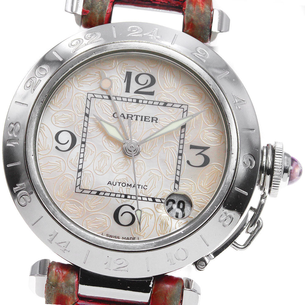 CARTIER Pasha C Meridian W3107099 GMT Christmas only Pink shell Dial Automatic Ladies Watch_831247