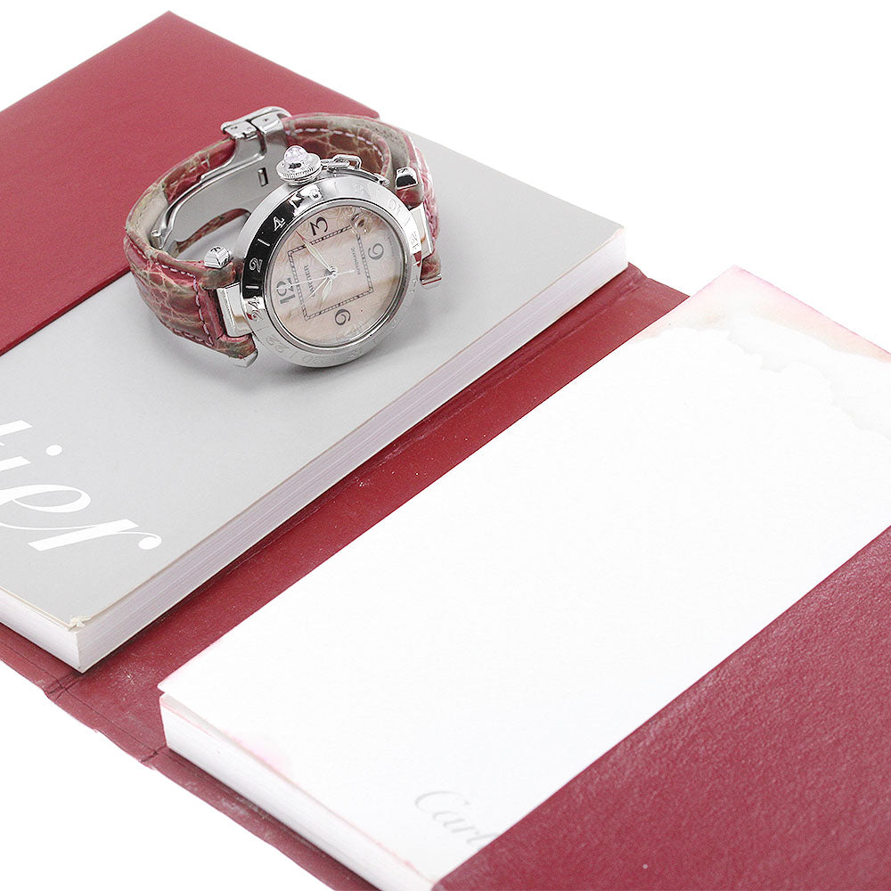 CARTIER Pasha C Meridian W3107099 GMT Christmas only Pink shell Dial Automatic Ladies Watch_831247