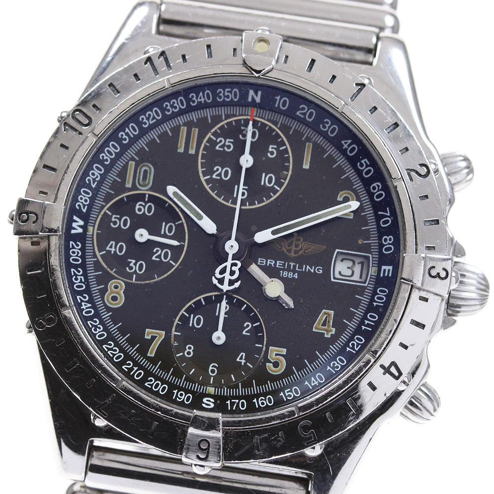 BREITLING Chronomat Longitude A20048 GMT black Dial Automatic Men's Watch_831253