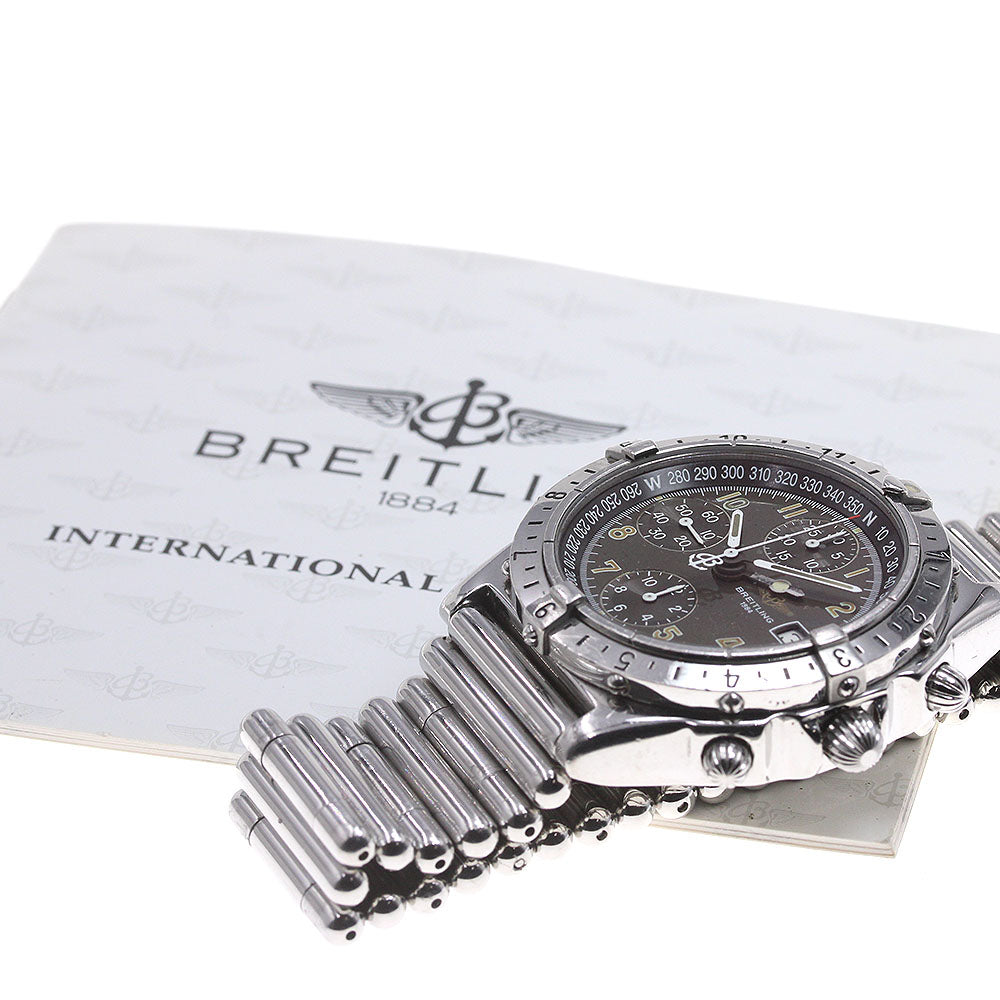 BREITLING Chronomat Longitude A20048 GMT black Dial Automatic Men's Watch_831253