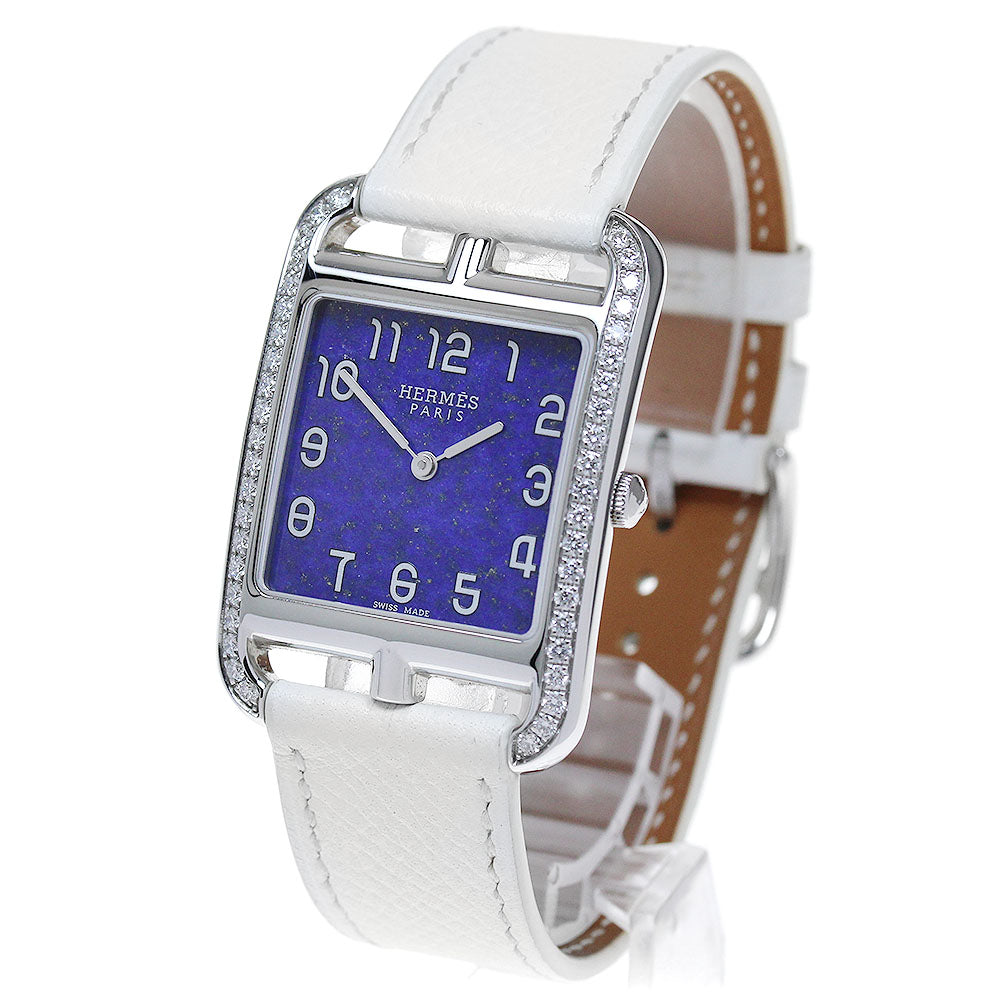 HERMES Cape Cod CC3.730 diamond bezel 25th lapis lazuli Quartz Men's_831306