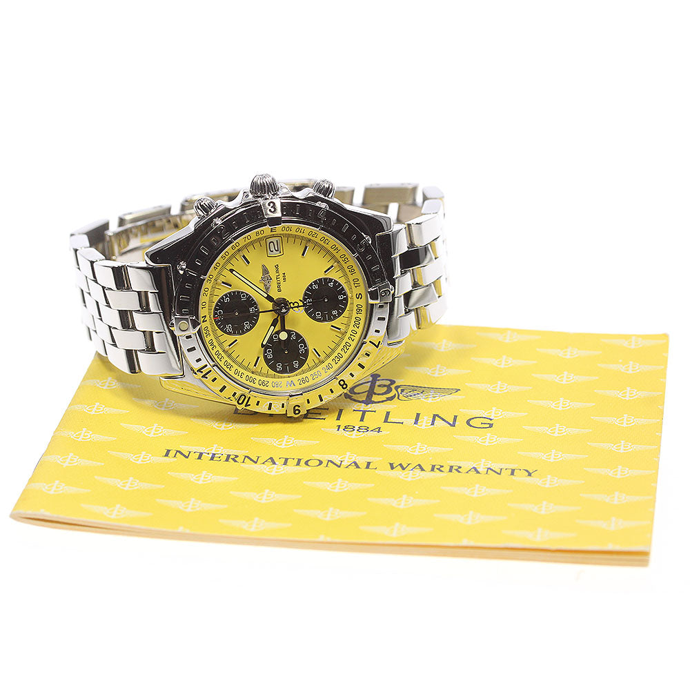 BREITLING Chronomat Longitude A20048 Yellow Dial Automatic Men's Watch_831392
