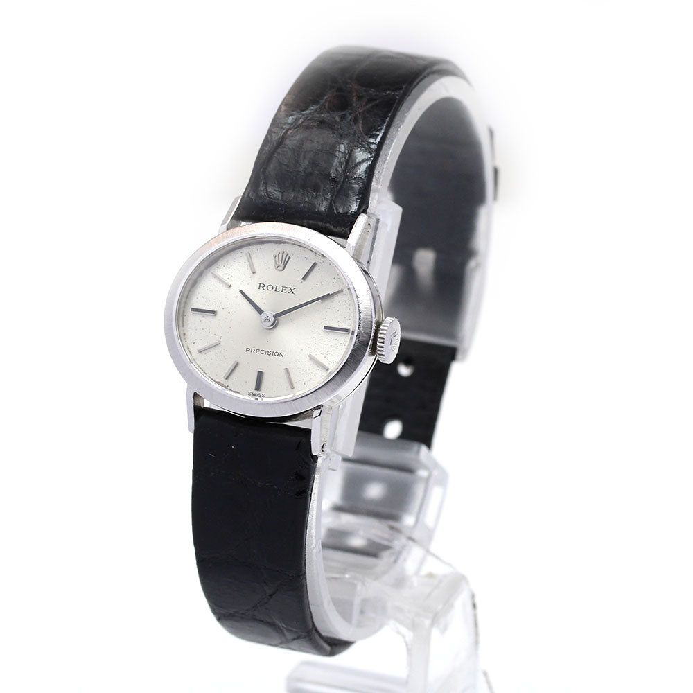 ROLEX Precision 2645 K18WG vintage cal.1400 Silver Dial Hand Winding Ladies Watch_831405