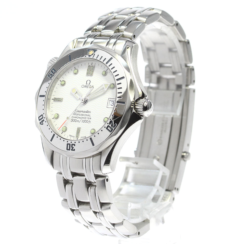 OMEGA Seamaster300 2552.20 Date White Dial Automatic Boy's Watch_831416