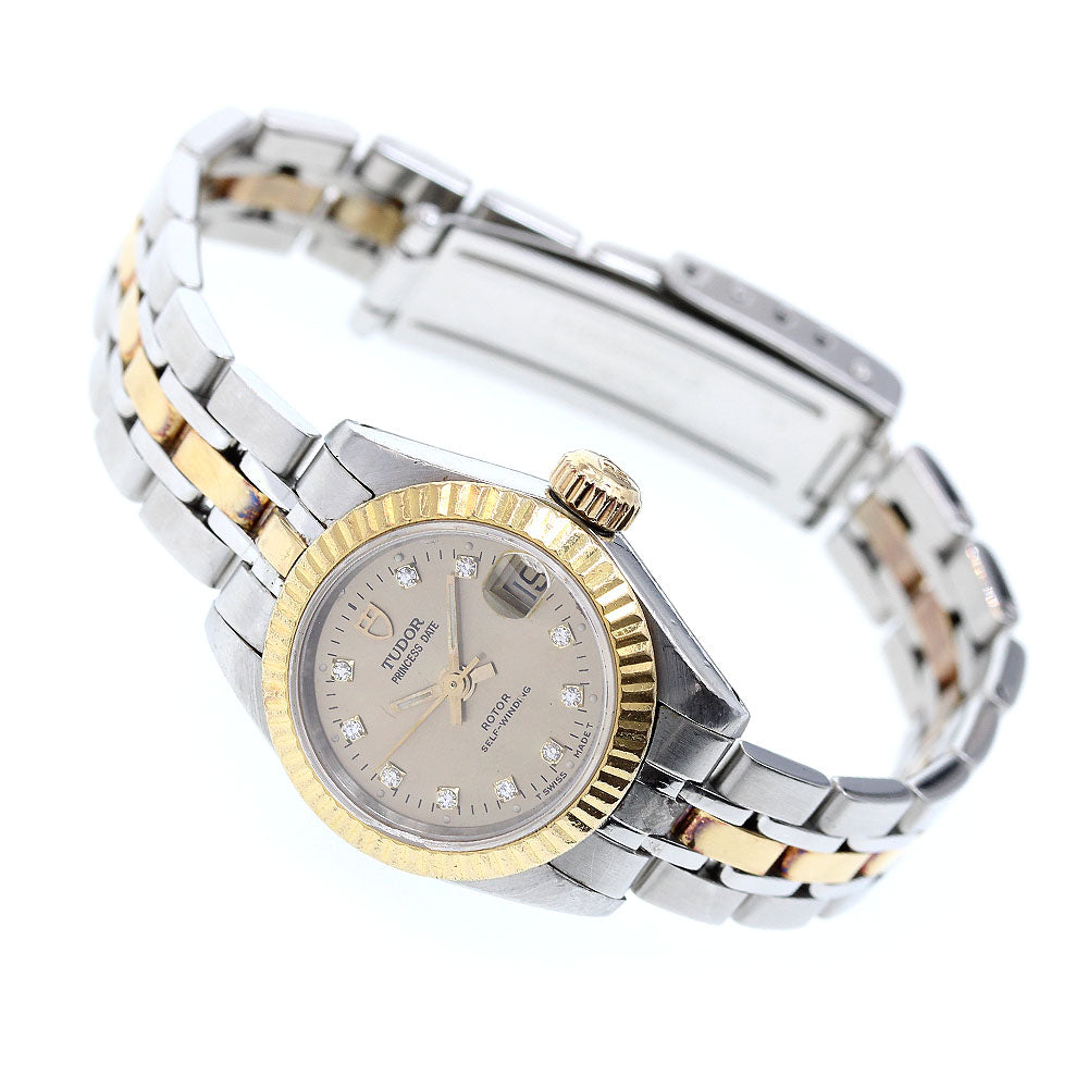 TUDOR Princess date 92513 YG2 tone 10P diamond cal.2671 gold Dial Automatic Ladies Watch_831428