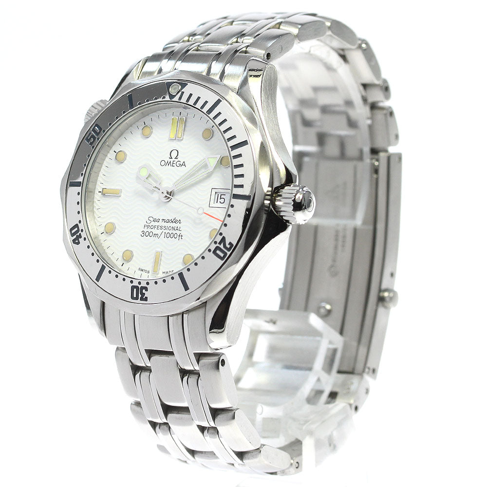 OMEGA Seamaster300 2562.20 Date white Dial Quartz Boy's Watch_831432