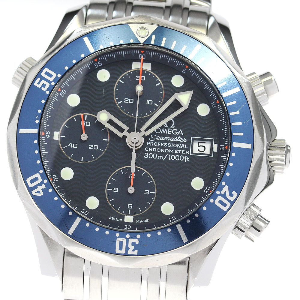 OMEGA Seamaster300 2599.80 Chronograph Navy Dial Automatic Men's Watch_831434