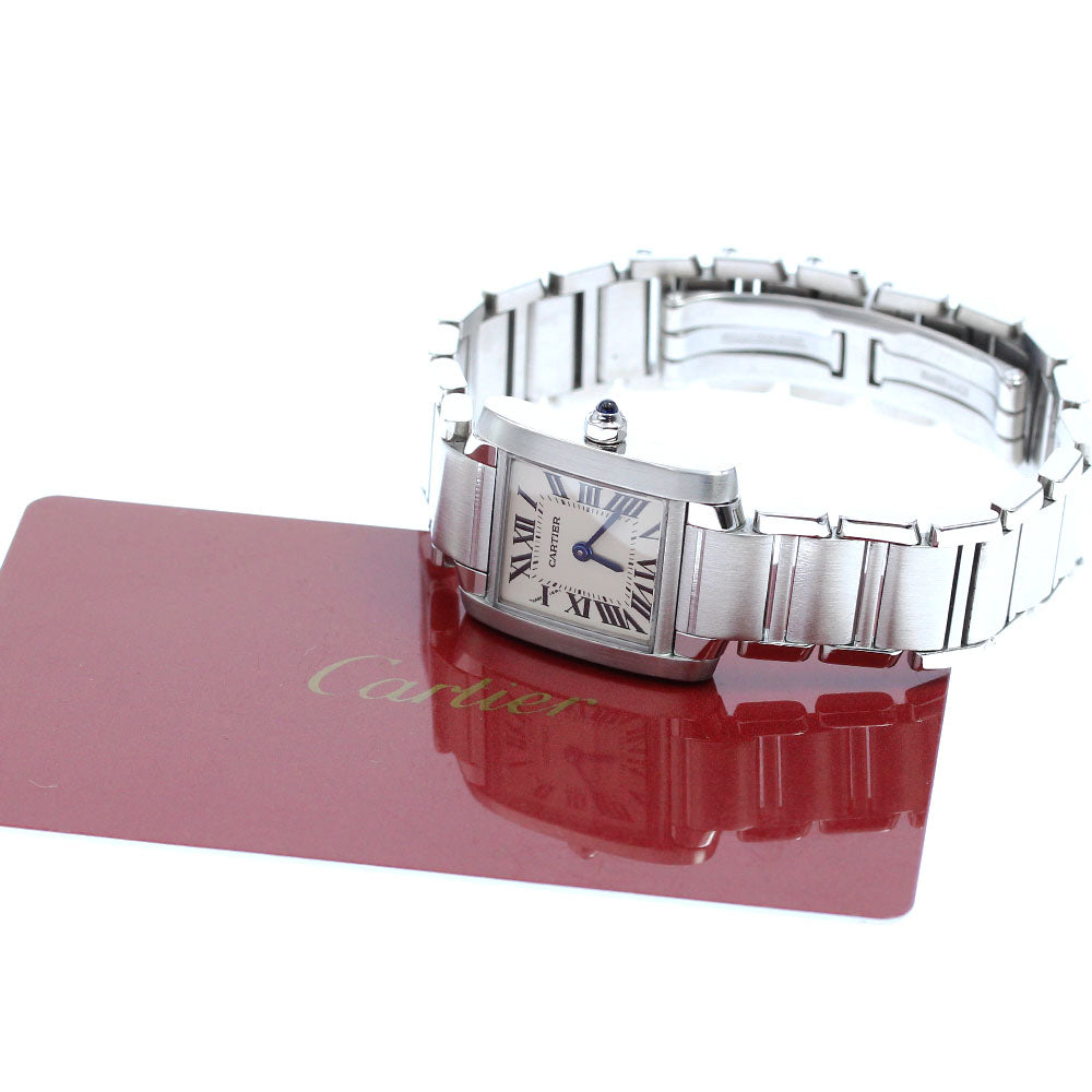 CARTIER Tank Francaise SM W51008Q3 Beige Dial Quartz Ladies Watch_831462