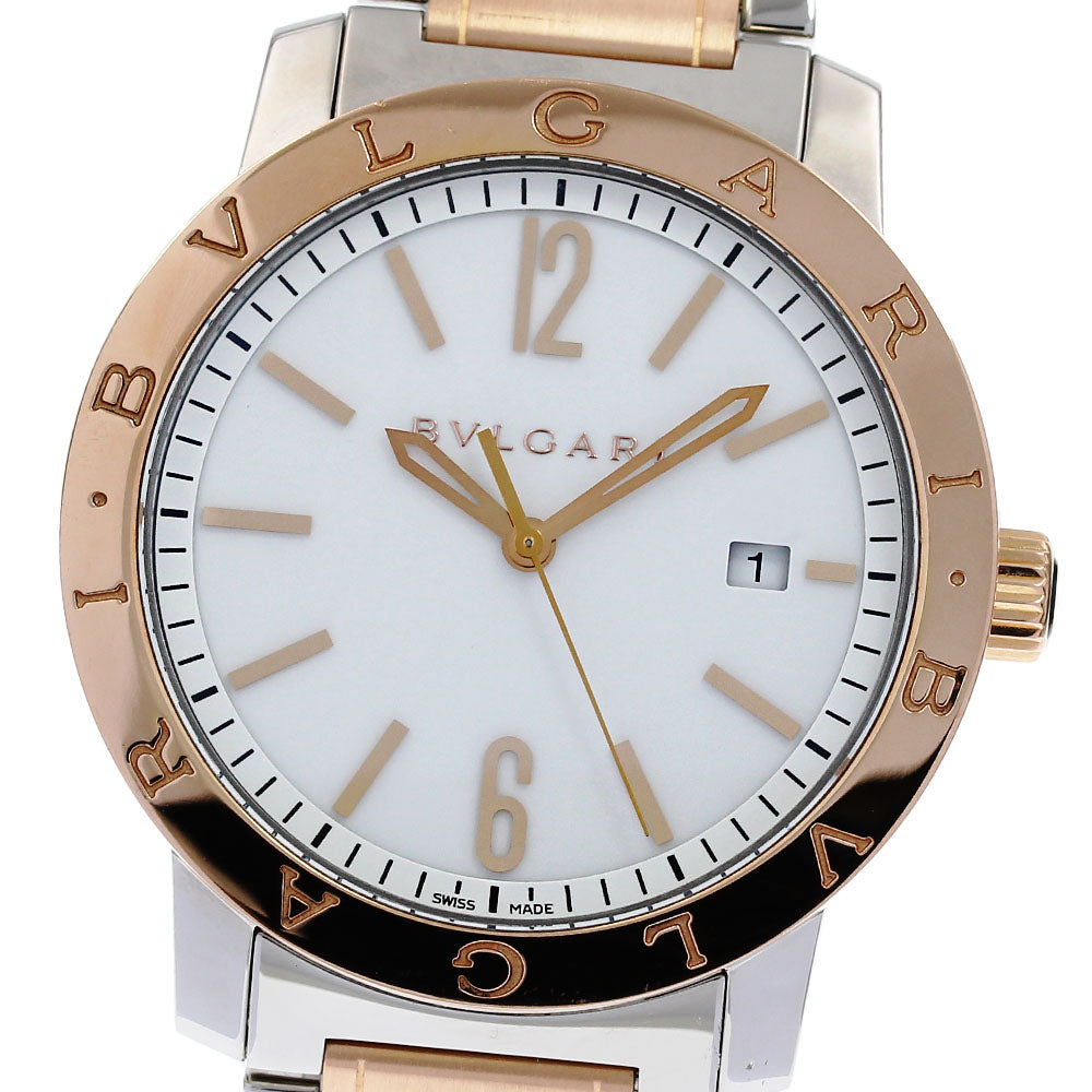 BVLGARI BVLGARIBVLGARI BB41SPG K18PG2 tone White Dial Automatic Men's _831496